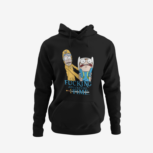 Hoodie Rick & Morty Vs Adventure Time